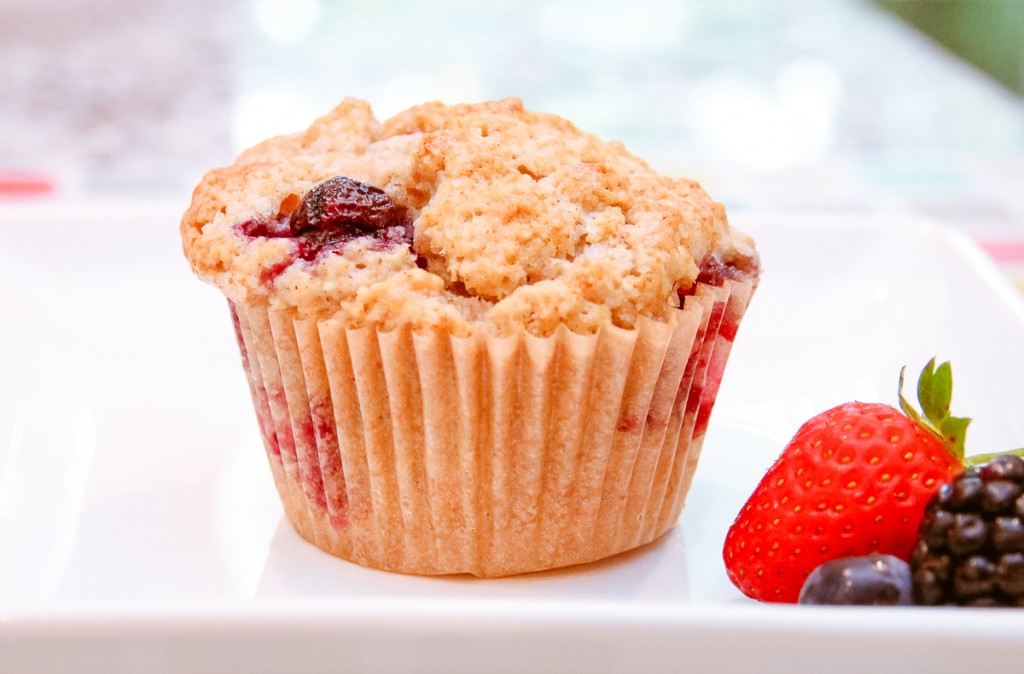 Tri-Berry Muffins | Festively Made